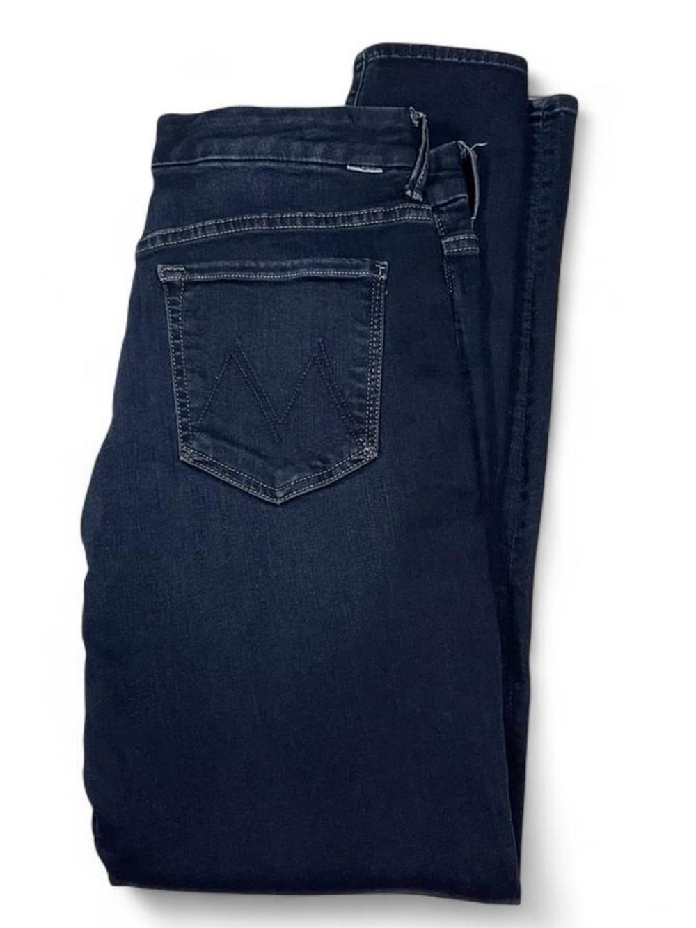 Mother High Waisted Looker in Coffee Tea or Me? Wash Dark Blue Jeans Size 30 L29